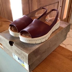 Born Brown Sling Back Open Toe Sandals